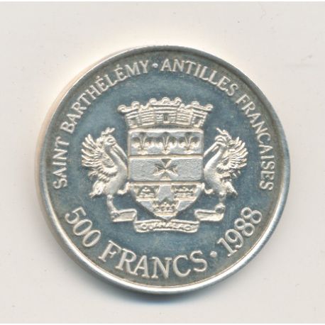 Saint Barthelemy - 500Francs/500 Riksdaler - 1988 - argent 