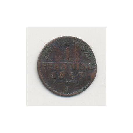 Allemagne - Prusse - 1 Pfennig - 1867 B