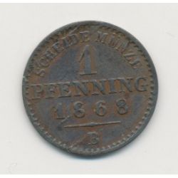 Allemagne - Prusse - 1 Pfennig - 1868 B