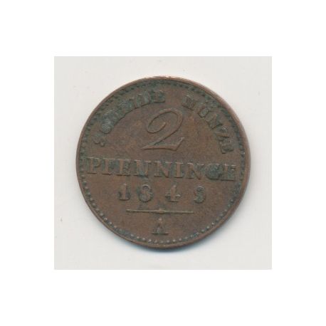 Allemagne - Prusse - 2 Pfennig - 1849 A