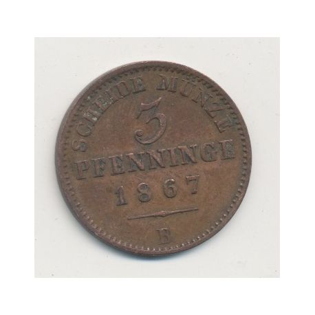 Allemagne - Prusse - 3 Pfennig - 1867 B