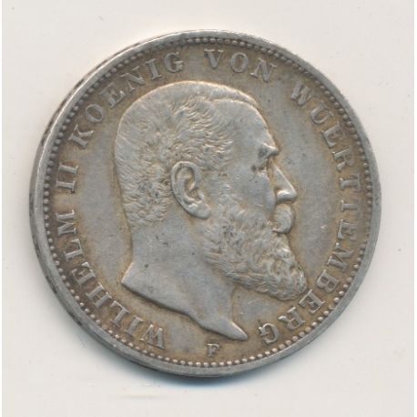 Allemagne - Wurtemberg - 3 Marks - 1911 F