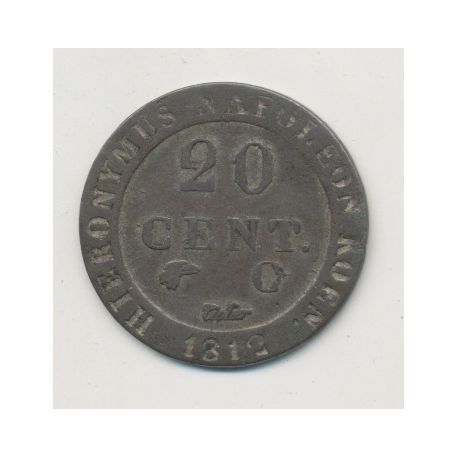 Allemagne - Westphalie - 20 cent - 1812 C